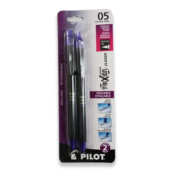 Pilot - Frixion - Erasable Pen - Refillable - 0.5mm Point - 2 Pack - Image 3