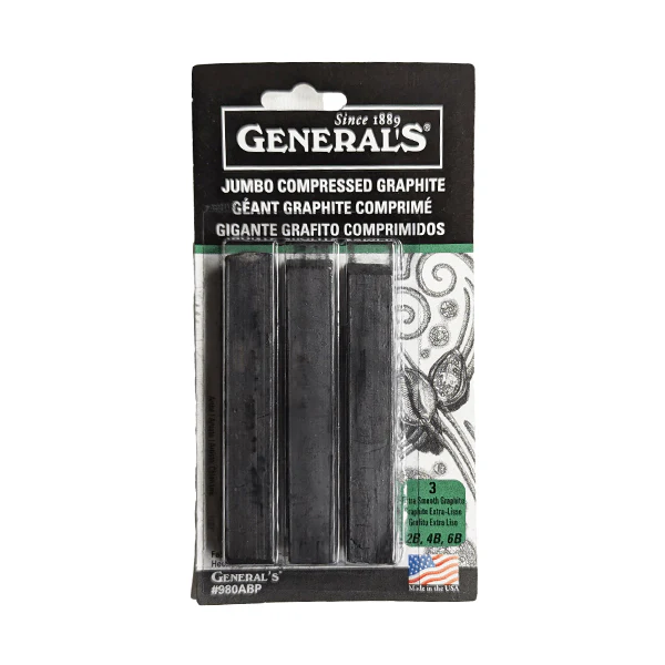 General's - Jumbo Compressed Graphite - Soft Assorted Pack - 3 Extra Smooth Pieces