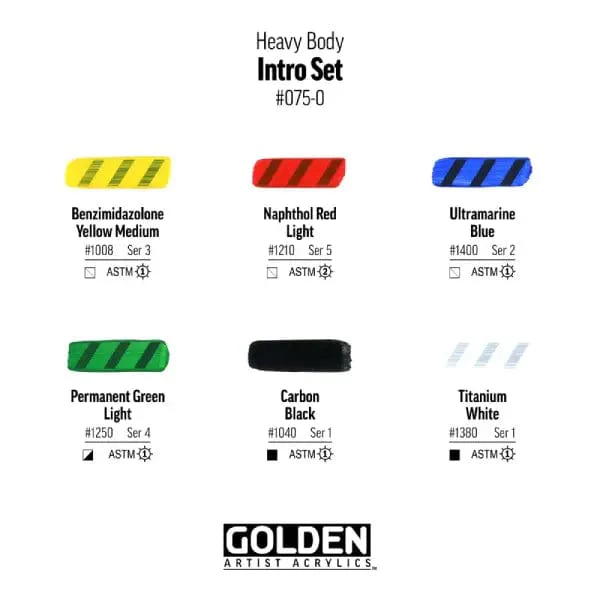 Golden - Heavy Body Acrylics - Intro Set - 6 Colours - Image 3