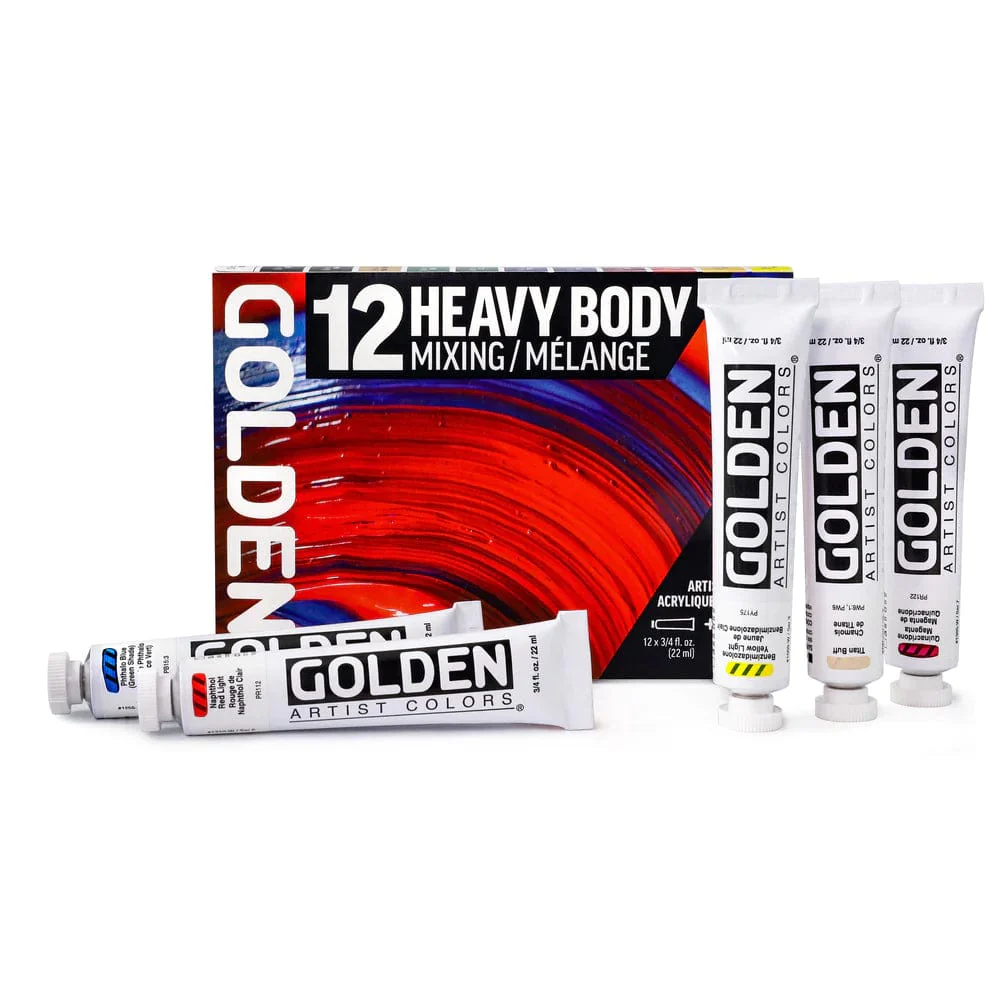 Golden - Heavy Body Acrylics - Mixing Set - 12 Colours
