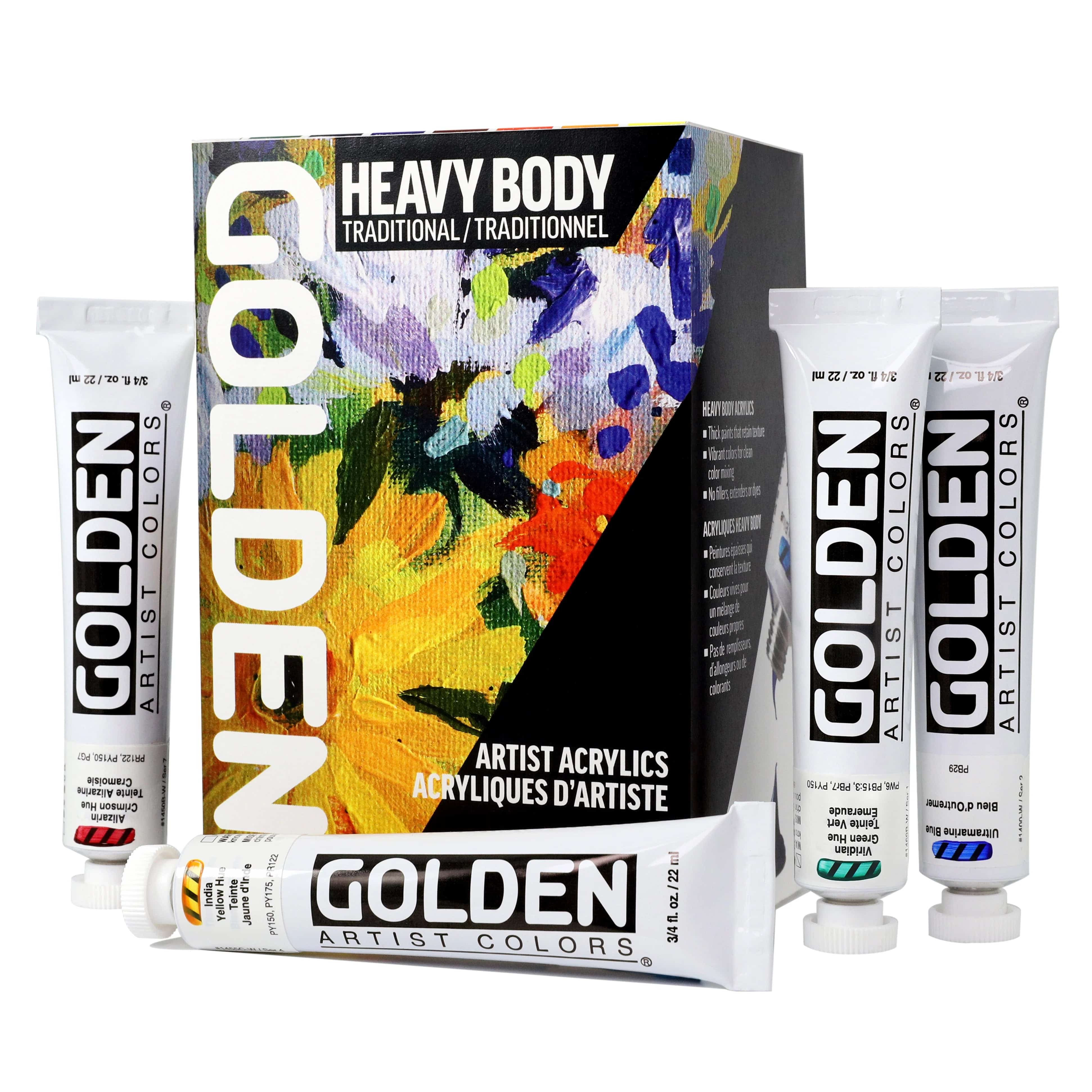 Golden - Heavy Body Acrylics - Traditional Set - 8 Colours