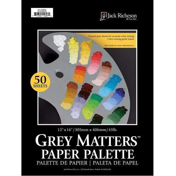 Jack Richeson - Grey Matters - Tear-Off Paper Palette - 12x16"