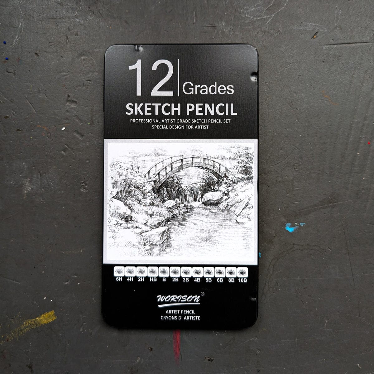 Gwartman's  Sketch Pencil Tin - Set of 12 Grades