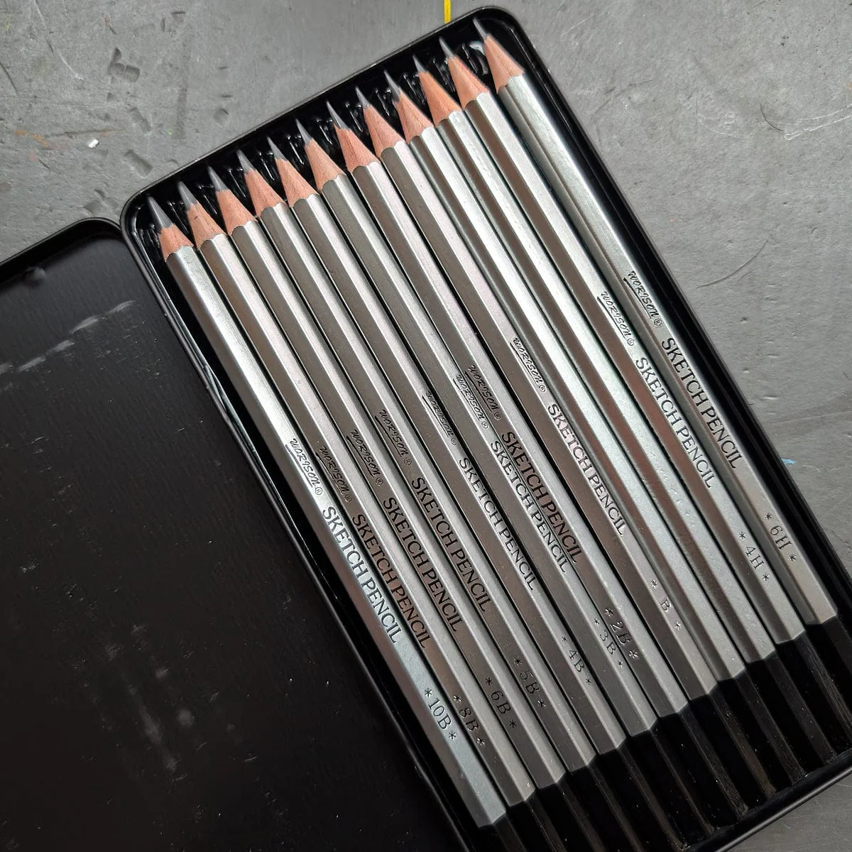 Gwartman's  Sketch Pencil Tin - Set of 12 Grades - Image 2