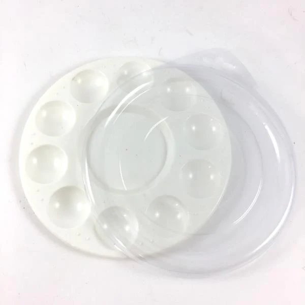 Gwartzman's 10-Well Plastic Palette with Lid - 7" Round - Image 2