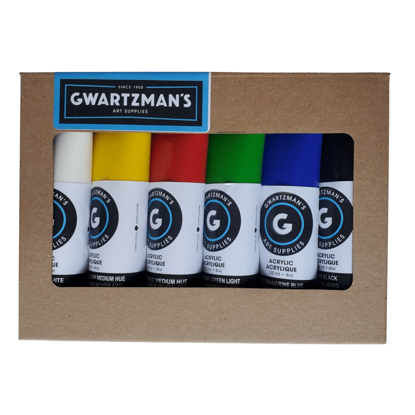 Gwartzman's - Acrylic Starter Set - 6 x 120mL Tubes - Image 2