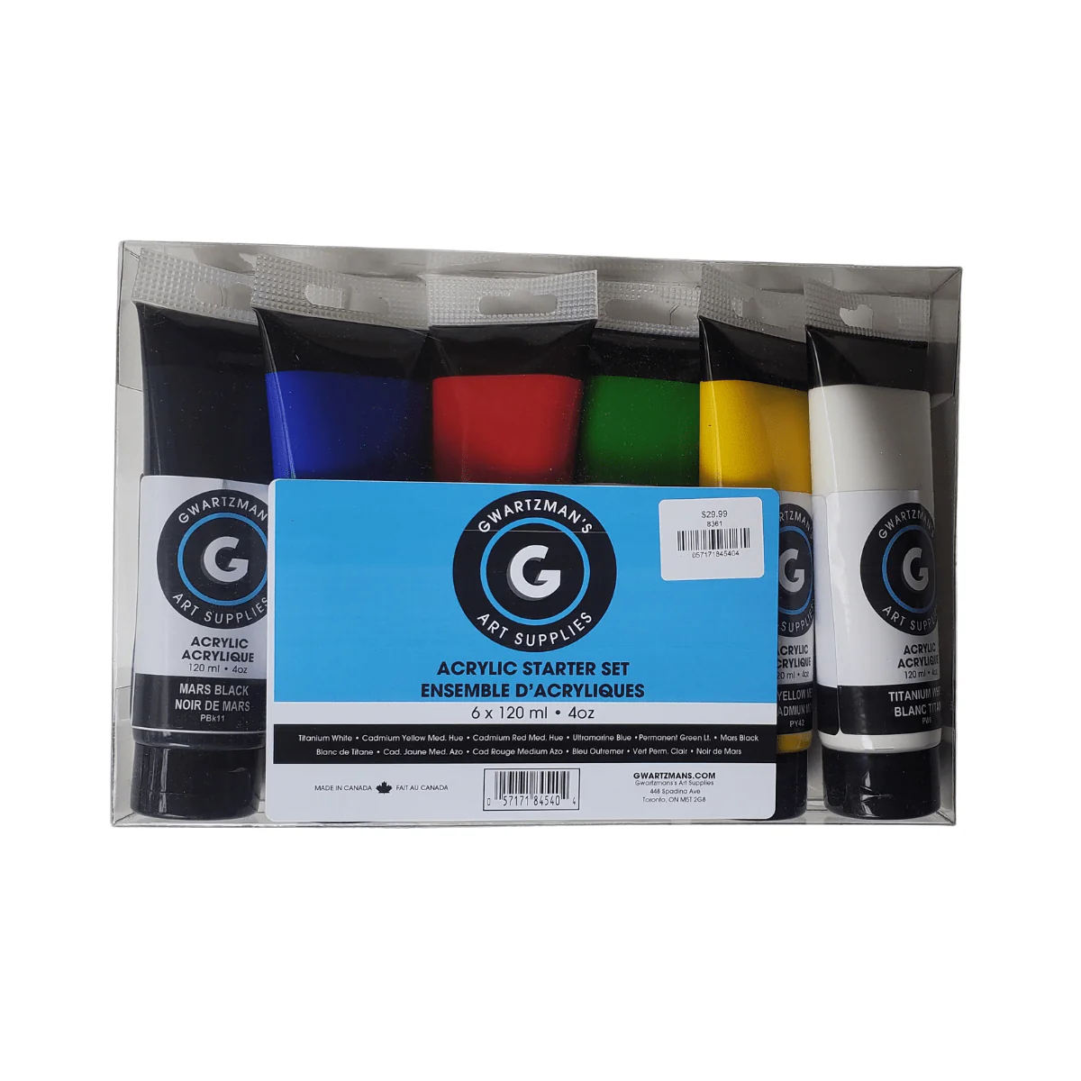 Gwartzman's - Acrylic Starter Set - 6 x 120mL Tubes - Image 3