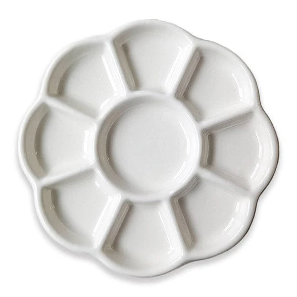 Gwartzman's - Ceramic Flower Palette - 5" Round - 9 Wells