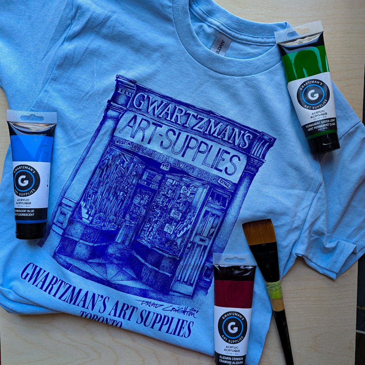 Gwartzman's Graphic Tee - Retro Storefront Design