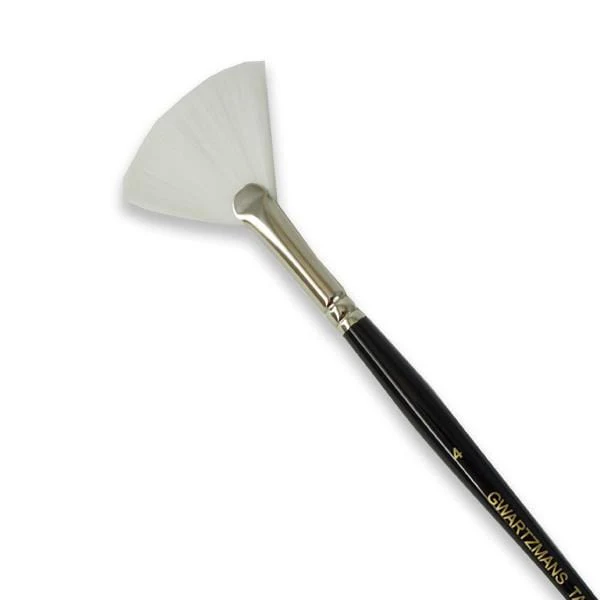 Gwartzman's - White Taklon Brush - Series 70 - Fan #4