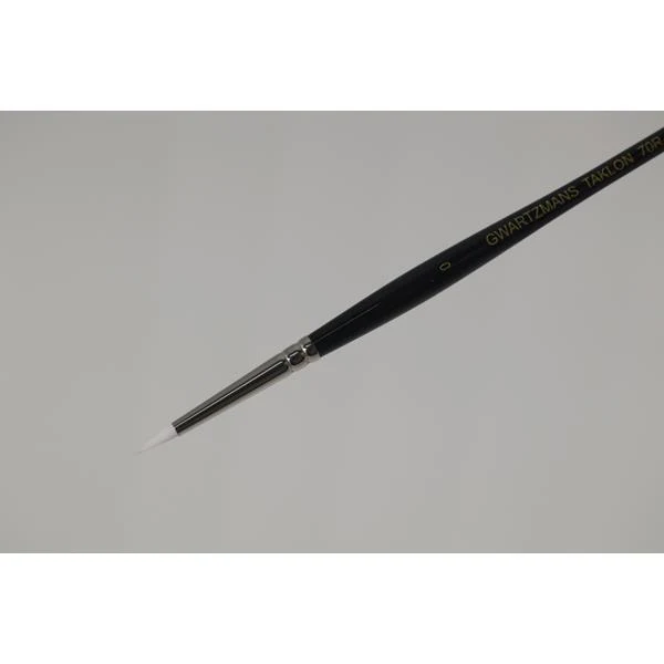 Gwartzman's - White Taklon Brush - Series 70 - Round #0