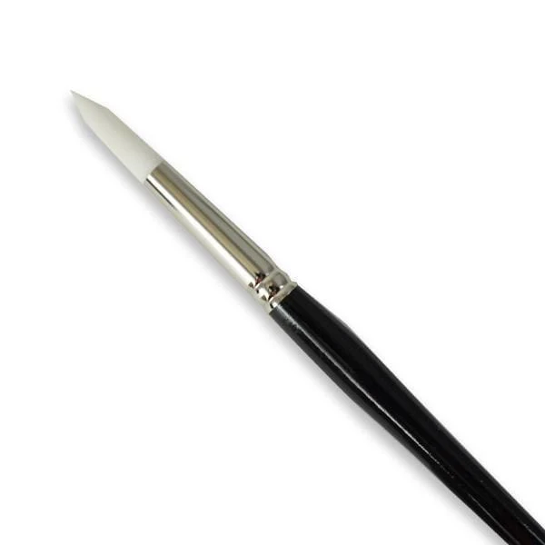 Gwartzman's - White Taklon Brush - Series 70 - Round #12