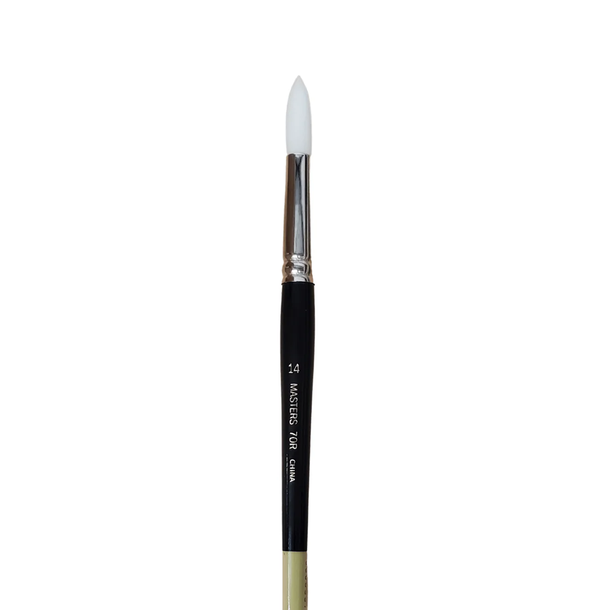 Gwartzman's - White Taklon Brush - Series 70 - Round #14