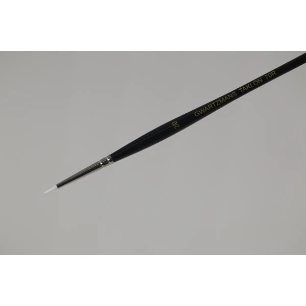 Gwartzman's - White Taklon Brush - Series 70 - Round #2/0