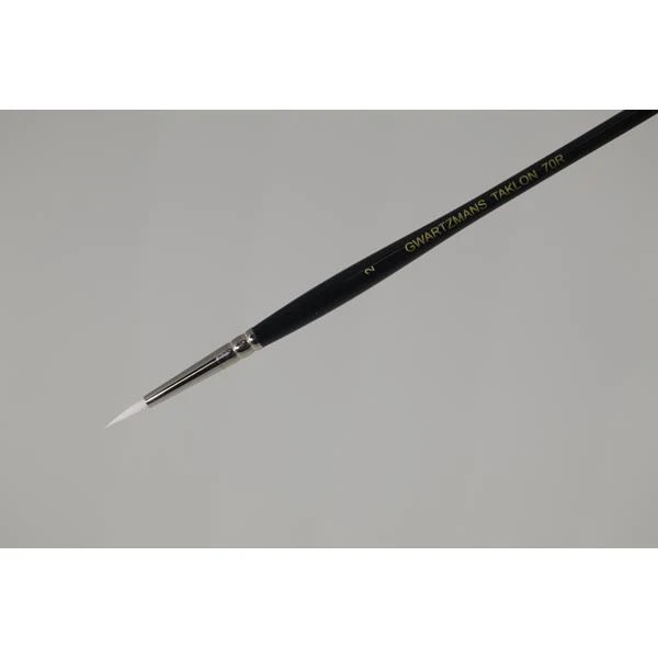 Gwartzman's - White Taklon Brush - Series 70 - Round #2