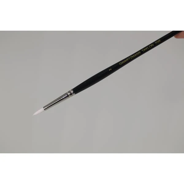 Gwartzman's - White Taklon Brush - Series 70 - Round #3