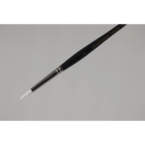 Gwartzman's - White Taklon Brush - Series 70 - Round #5