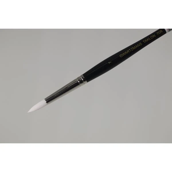 Gwartzman's - White Taklon Brush - Series 70 - Round #7