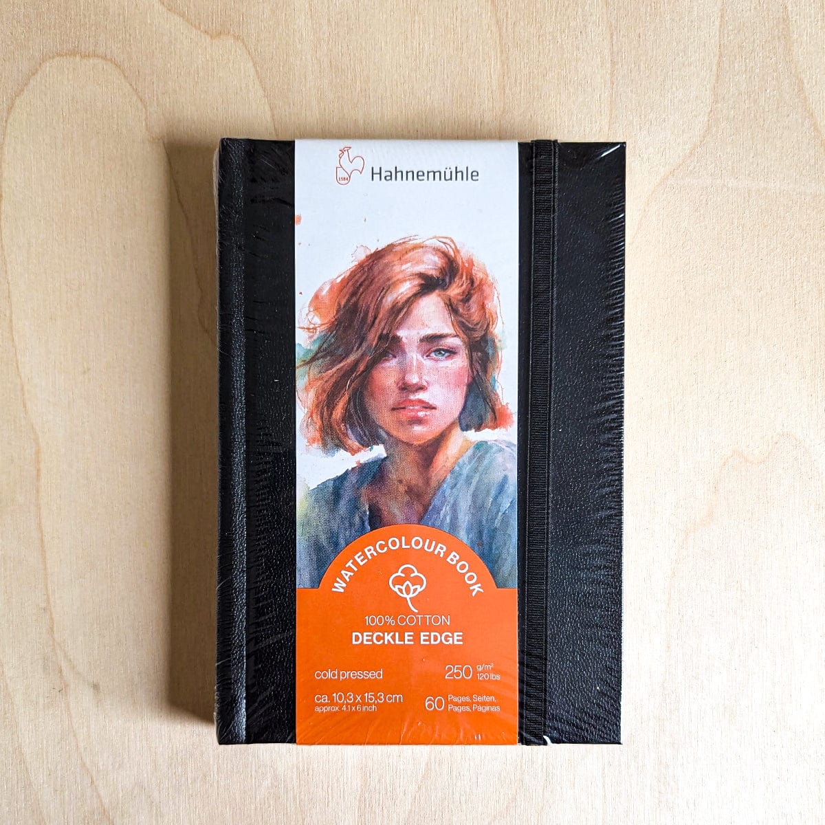 Hahnemühle - 100% Cotton Deckle Edge Watercolour Book - 4x6( 10.3x15.3cm) - Portrait Style