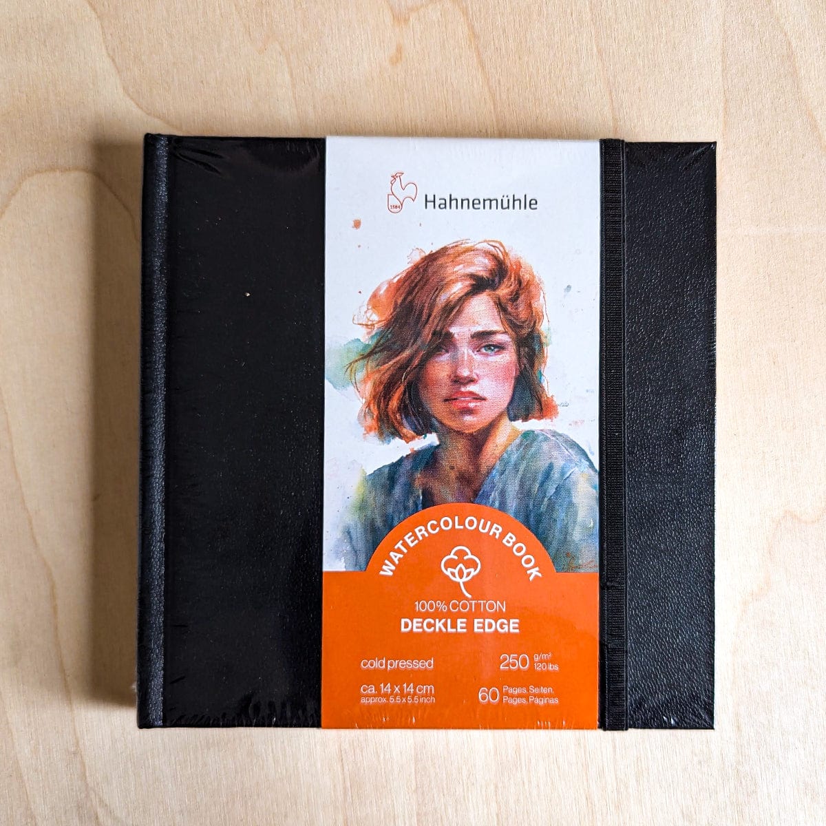 Hahnemühle - 100% Cotton Deckle Edge Watercolour Book - 14x14cm