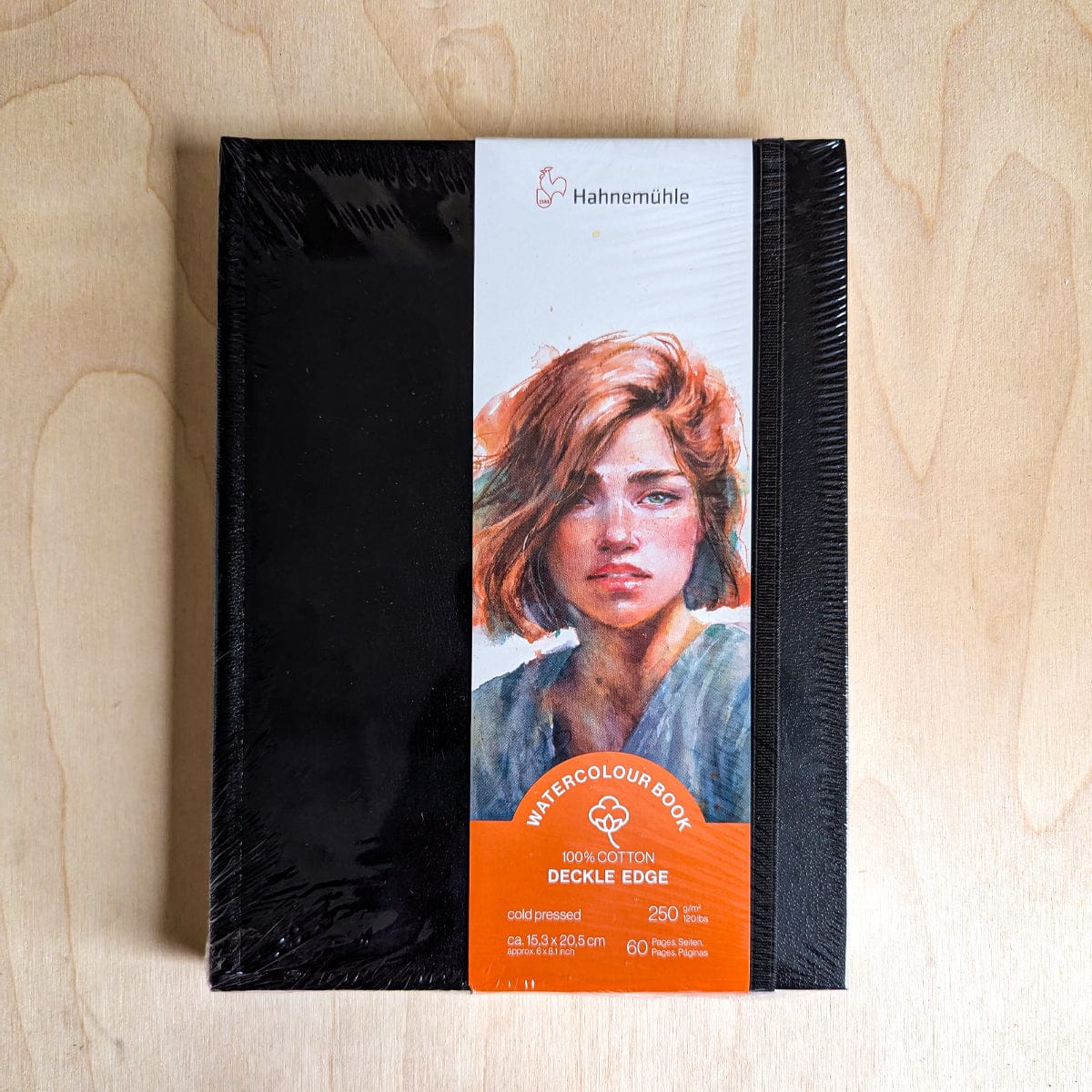 Hahnemühle - 100% Cotton Deckle Edge Watercolour Book - 15.3x20.5cm - Portrait Style