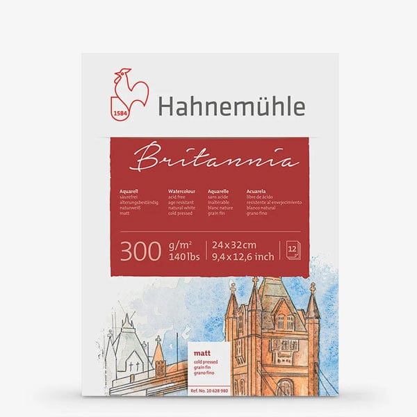 Hahnemühle - Britannia Watercolour Block - Cold Press - 300gsm - 24x32cm