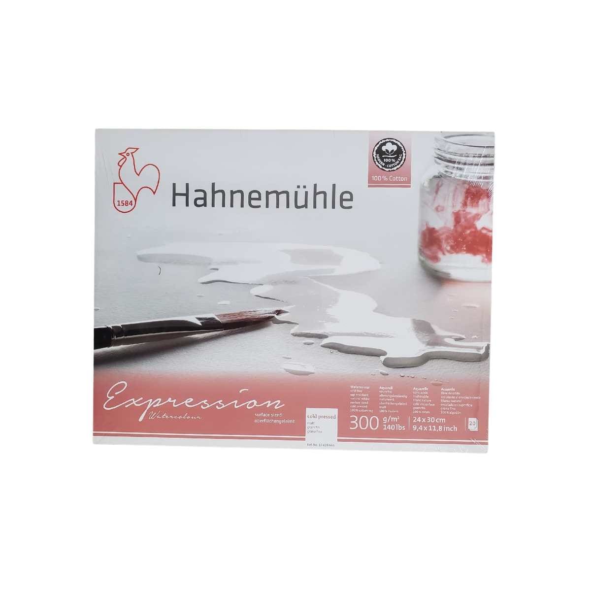 Hahnemühle - Expression Watercolour Block - Cold Press - 300gsm - 24x30cm
