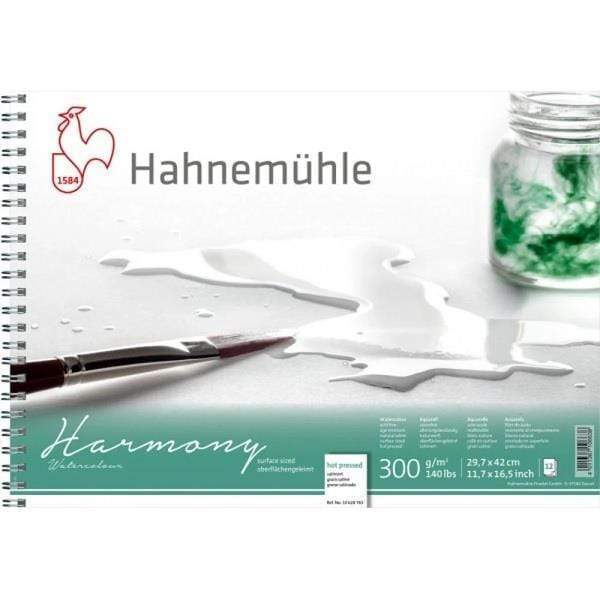 Hahnemühle - Harmony Watercolour Pad - Hot Press - 300gsm - 42x29.7cm