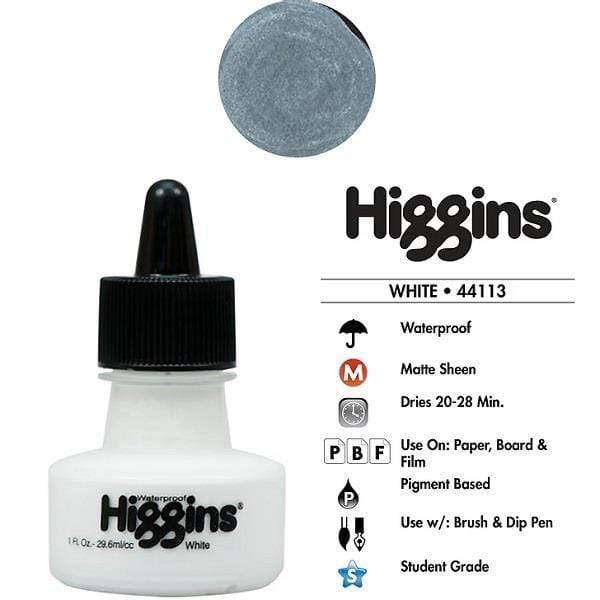 Higgins - White Ink - 1oz Bottle