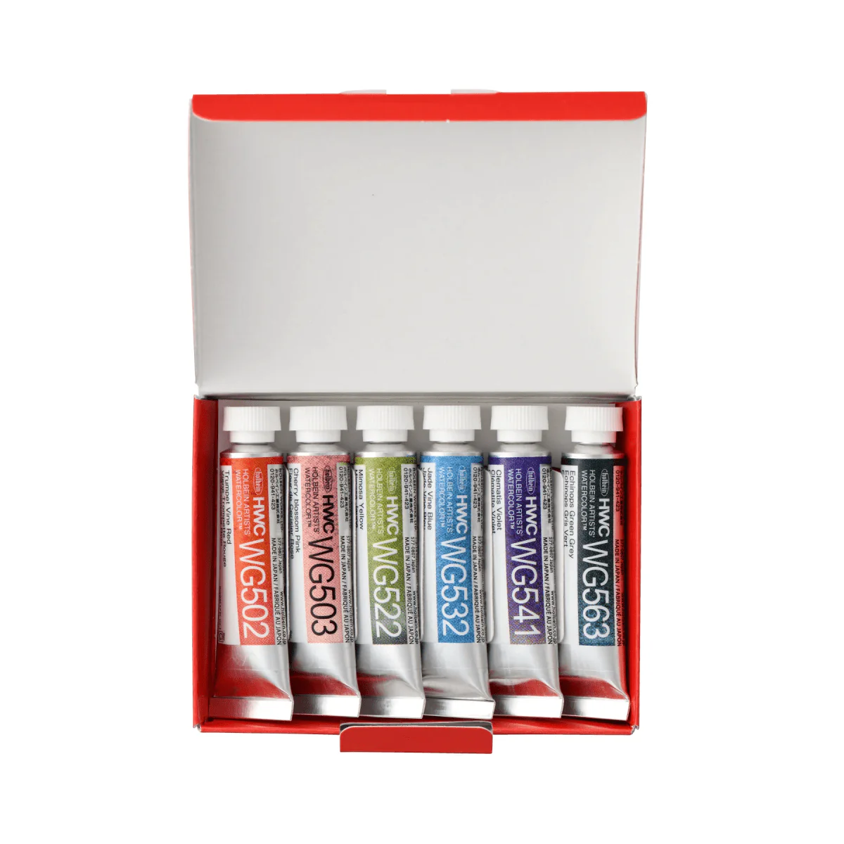 Holbein - Artists' Granulating Watercolour - Flower - Set of 6 Colours - 5mL Tubes - Image 2