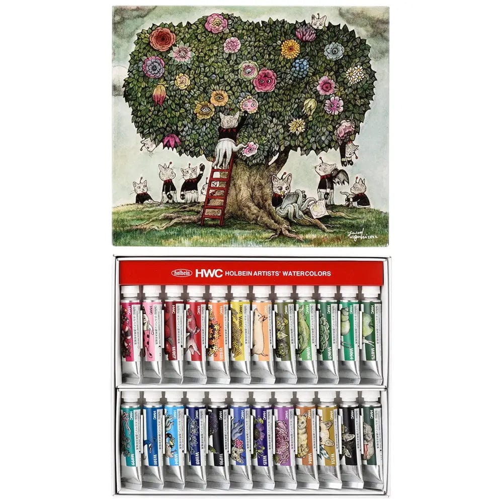 Holbein - Artists' Watercolour - Yuko Higuchi's 24 Colour Set Collection - 5mL Tubes