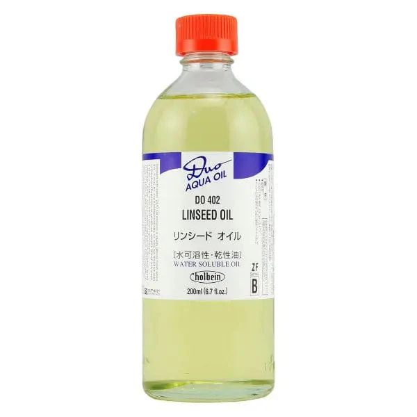 Holbein - DUO Aqua Oil - Linseed Oil - 200mL Bottle