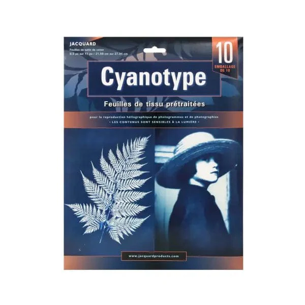 Jacquard - Cyanotype - Pretreated Fabric Sheets - 10 Pack