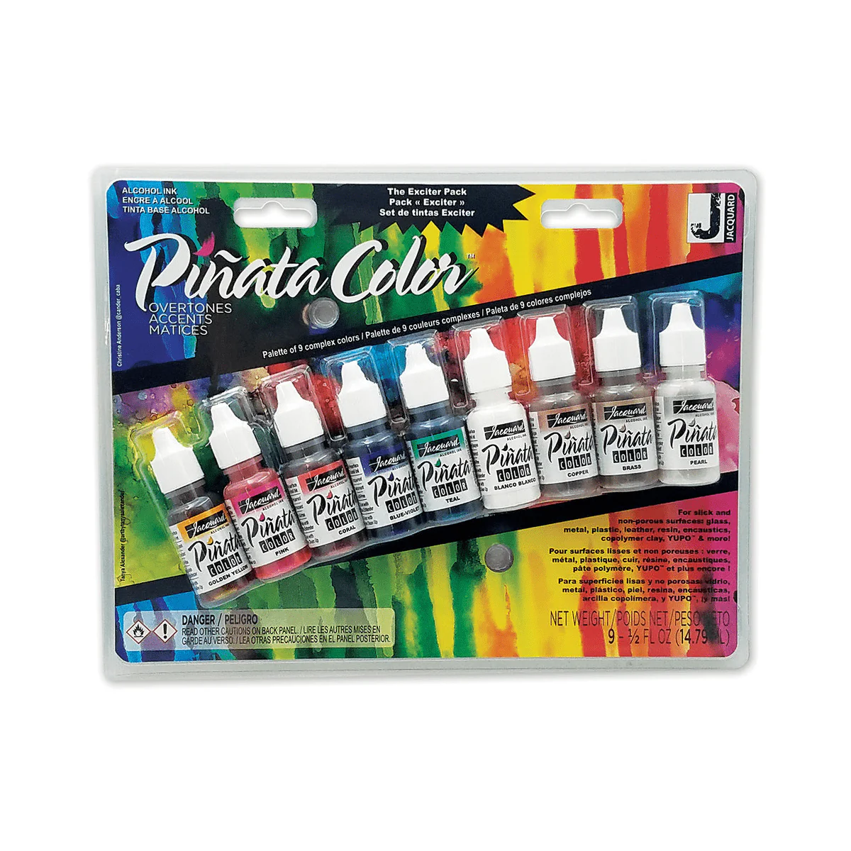 Jacquard - Piñata Color Alcohol Ink - Overtones Exciter Pack - 9 Colours