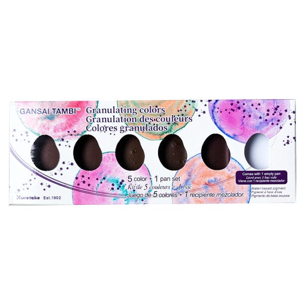 Kuretake - Gansai Tambi - Granulating Watercolours - 5 Colour Set