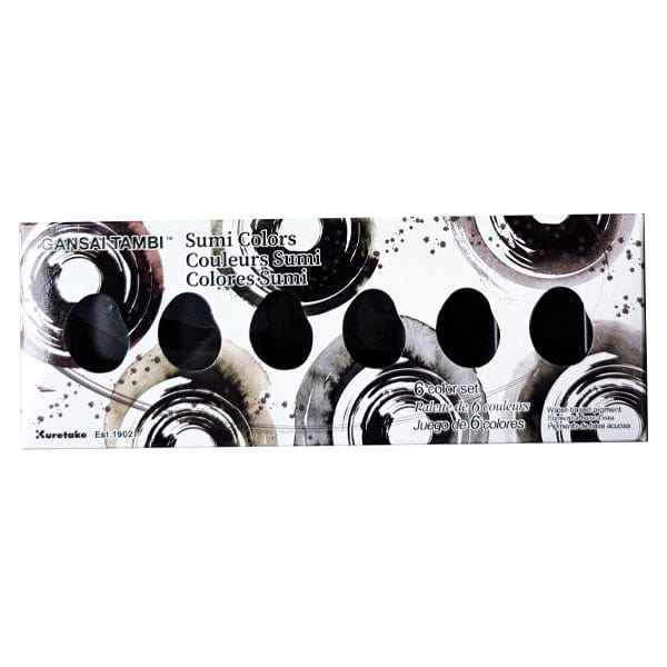 Kuretake - Gansai Tambi - Sumi Watercolours - 6 Colour Set