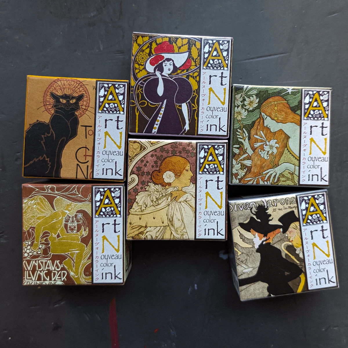 Kuretake - Ink-Cafe - Art Nouveau Colour Ink - 20g Bottles