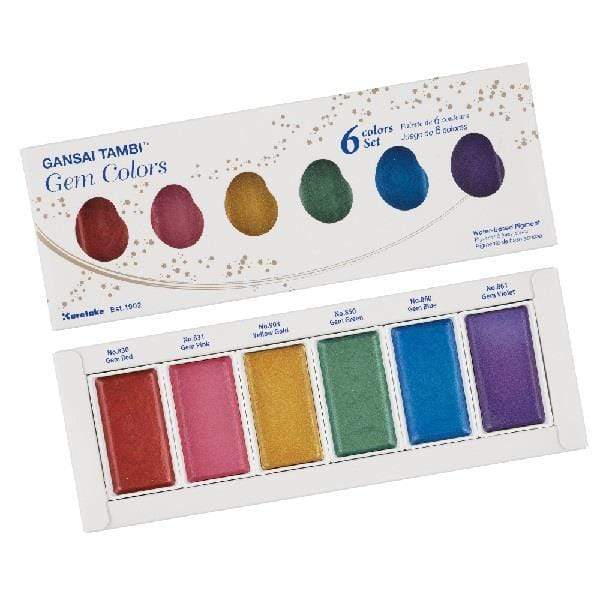 Kuretake - Gansai Tambi - Gem Watercolours - 6 Colour Set