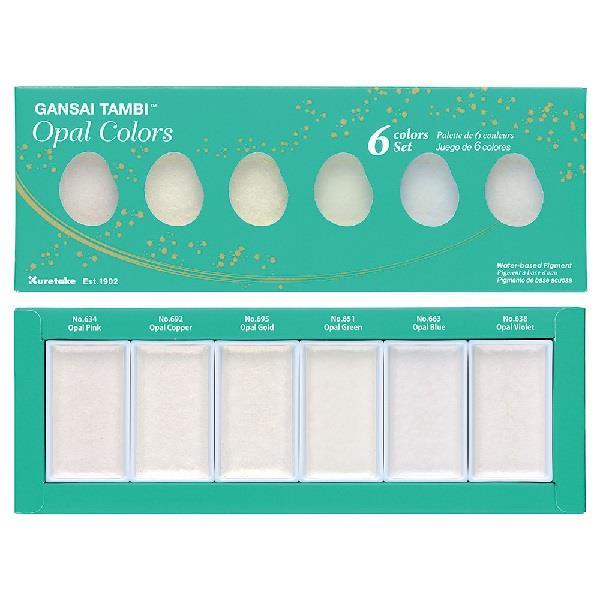 Kuretake - Gansai Tambi - Opal Watercolours - 6 Colour Set