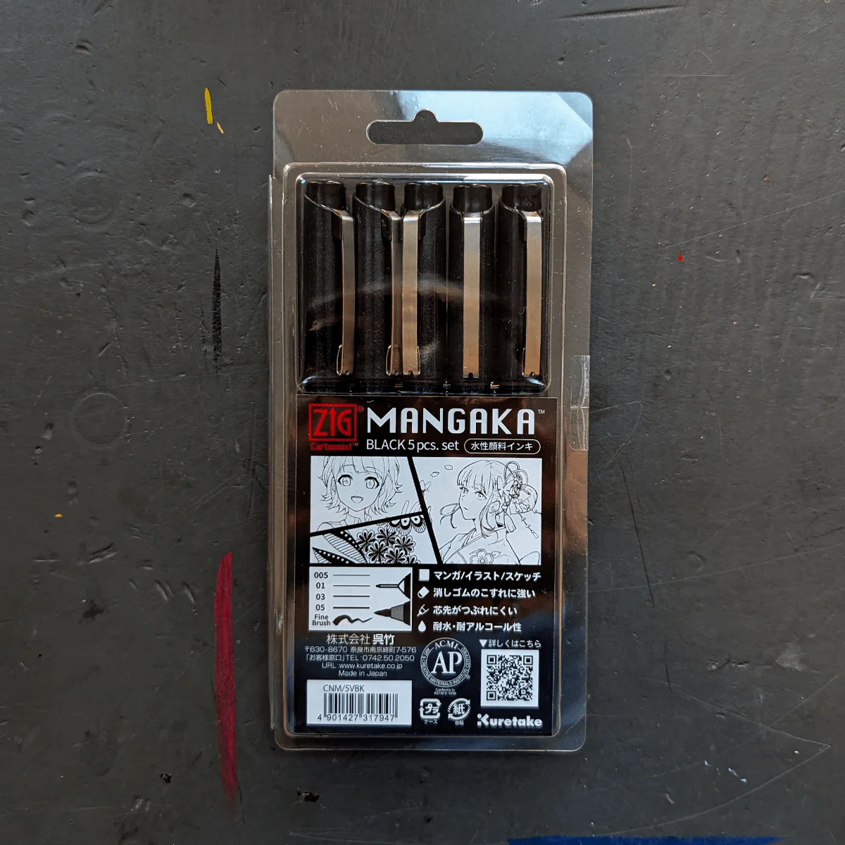 Kuretake - ZIG Cartoonist - Mangaka Fineliner Pens - Set of 5
