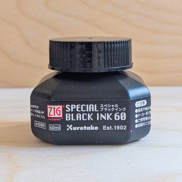 Kuretake - ZIG Cartoonist - Special Black Ink - 60mL Bottle
