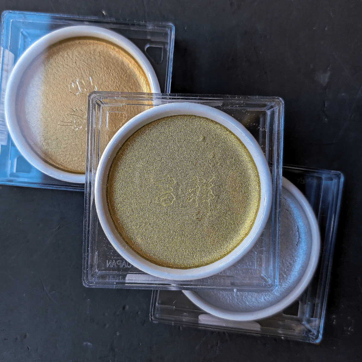 Gansai Tambi - Metallic Watercolours in Large Ceramic Palette