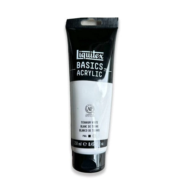 Liquitex - Basics Acrylic Colours - 250mL Tubes - Titanium White