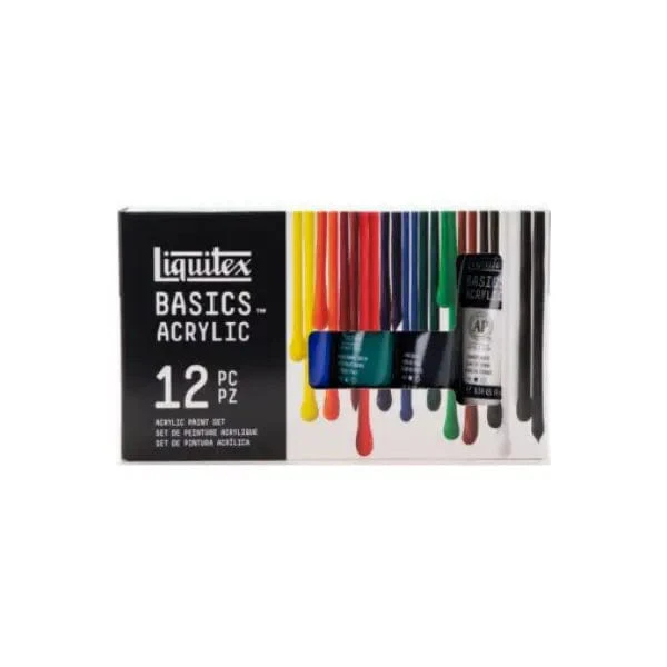 Liquitex - Basics Acrylic Colours - Set of 12 x 22mL Tubes