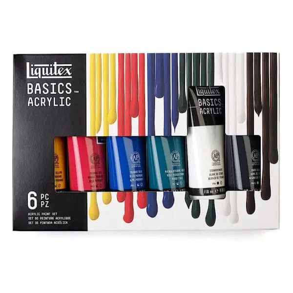 Liquitex - Basics Acrylic Colours - Set of 6 x 118mL Tubes