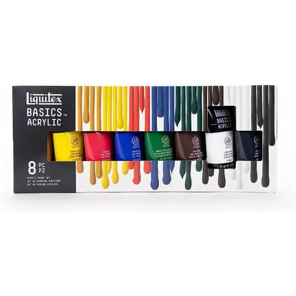 Liquitex - Basics Acrylic Colours - Set of 8 x 75mL Tubes