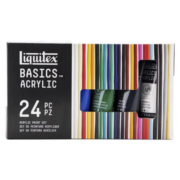 Liquitex - Basics Acrylic Colours - Set of 24 x 22mL Tubes