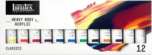 Liquitex - Heavy Body Acrylic Paint - Classics Set - 12 Colours in 59mL Tubes