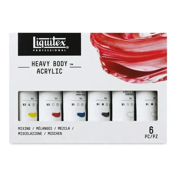Liquitex - Heavy Body Acrylic Paint - Mixing Set - 6 Colours in 59mL Tubes