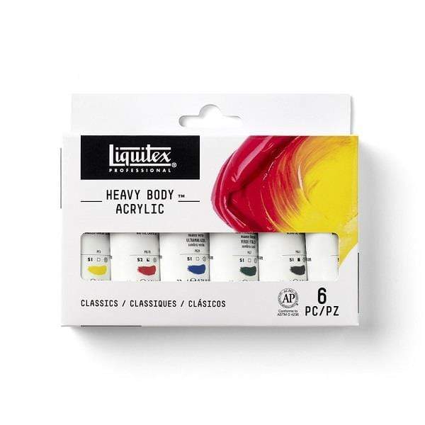 Liquitex - Heavy Body Acrylic Paint - Classics Set - 6 Colours in 22mL Tubes